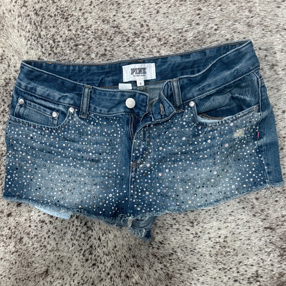 PINK Victoria's Secret Blue Denim Shorts